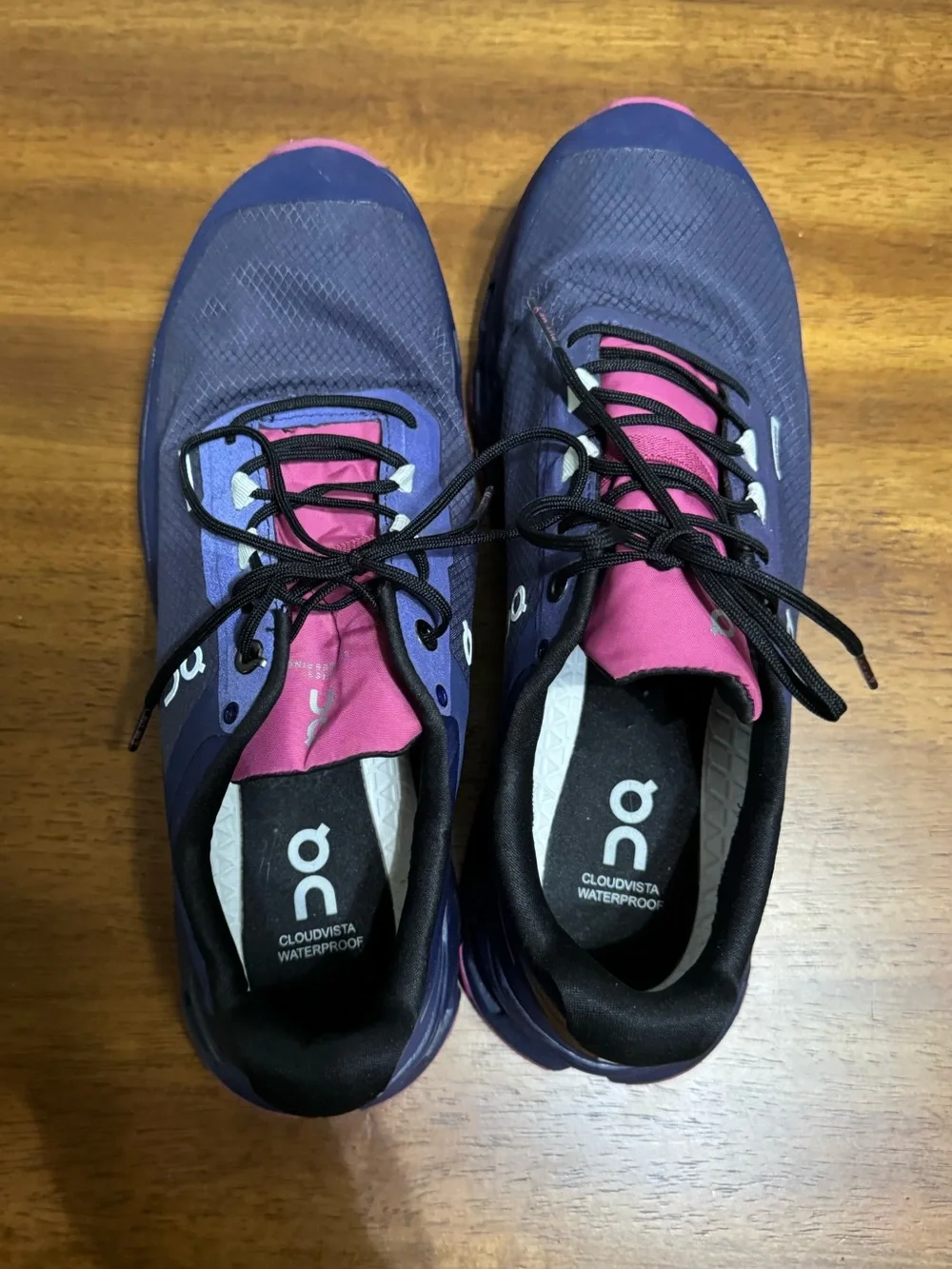On Women's Cloudvista Waterproof Color: Flint|Acai Size Women’s 10 Running Gym